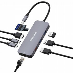 ���� ����� Verbatim USB-C Pro Multiport Hub 9