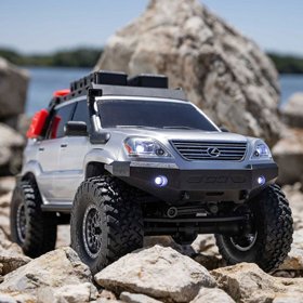 מכונית Axial SCX24 Lexus GX 470 4X4 RTR Brushed שחורה מכונית Axial SCX24 Lexus GX 470 4X4 RTR Brushed שחורה