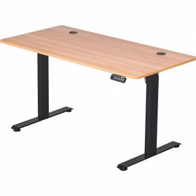 שולחן חשמלי STANDLY שחור - פלטת עץ טבעי שולחן חשמלי STANDLY שחור - פלטת עץ טבעי