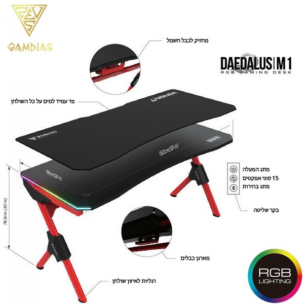 ����� ������� �� ���� RGB ����� ����� ����� Gamdias Daedalus M1 ����