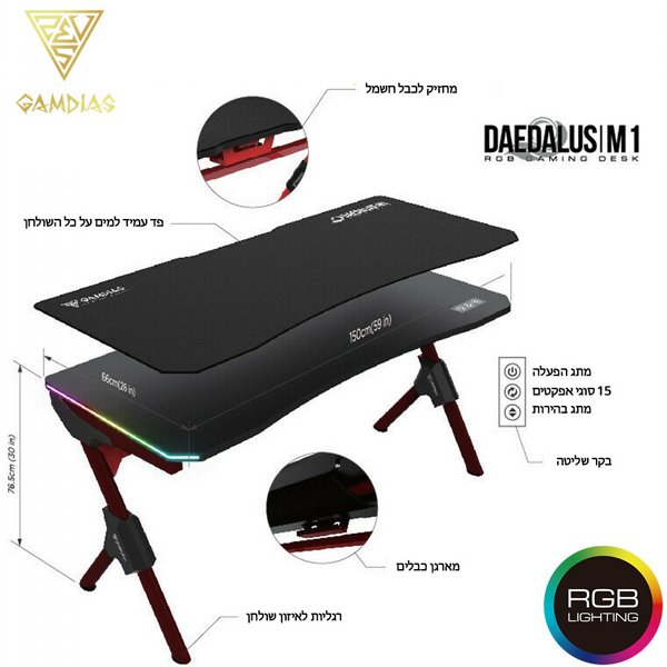 ����� ������� �� RGB ����� ����� ����� Gamdias Daedalus M1 ����