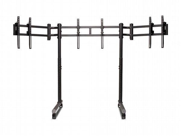 ���� �3 ����� Next Level Racing Round Tube Freestanding Triple Monitor Stand